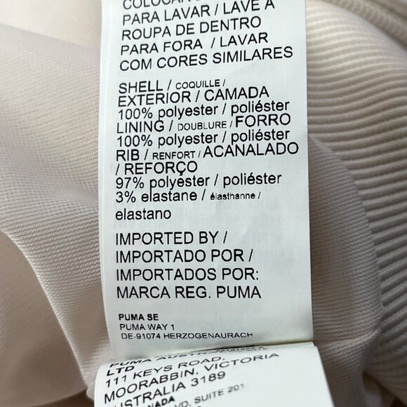 Puma Womens Ivory Fleece Zip-Up Hoodie With Hood  Cozy Ribbed Hem Sz XS - Picture 7 of 7